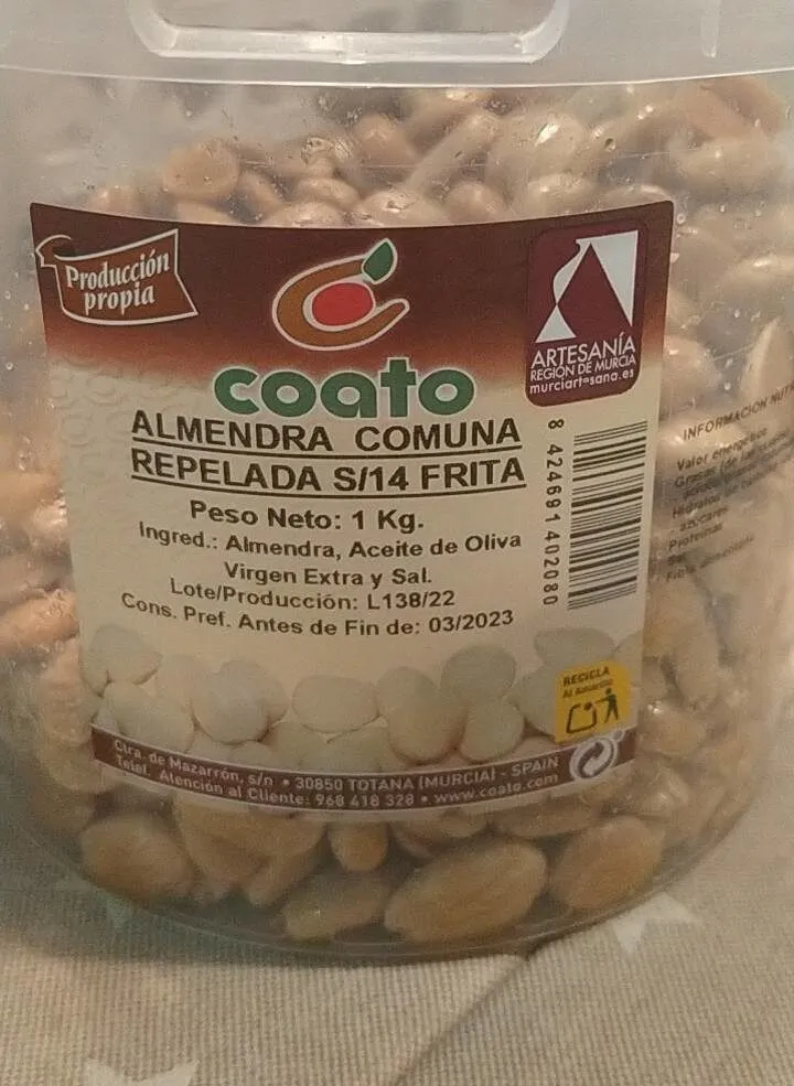 Almendra comuna repelada S14 frita