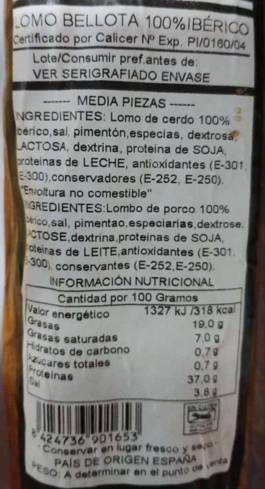Lomo Bellota 100% Ibérico