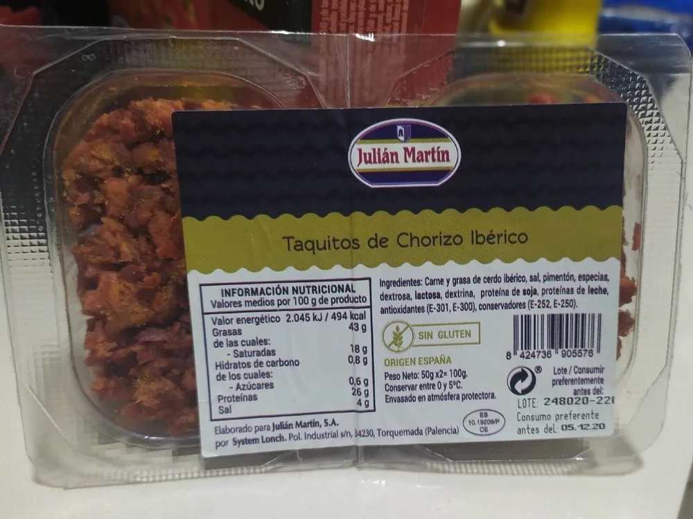 Taquitos de chorizo ibérico