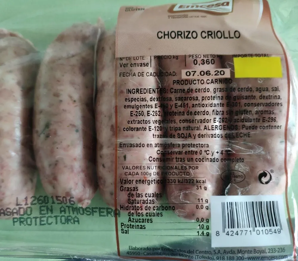 Chorizo criollo