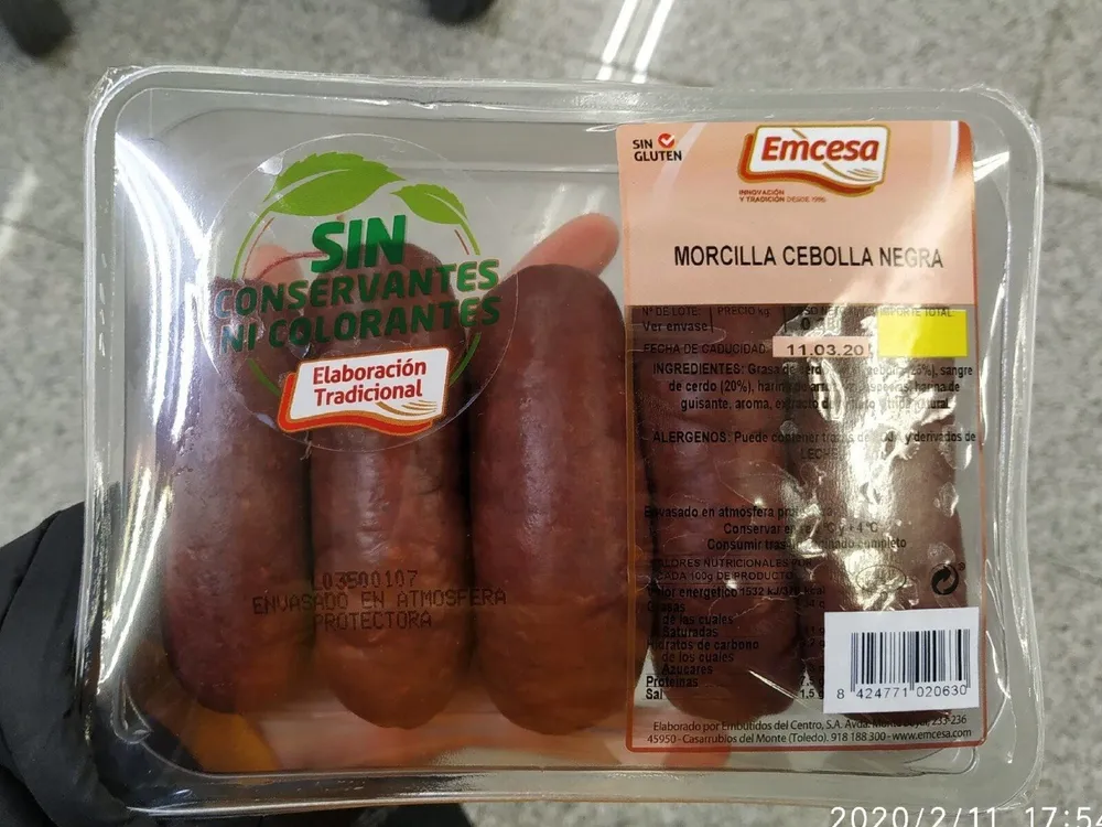 Morcilla cebolla negra