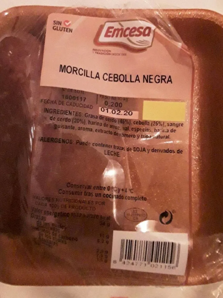 Morcilla Cebolla Negra