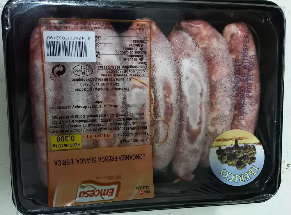 Longaniza fresca blanca ibérica