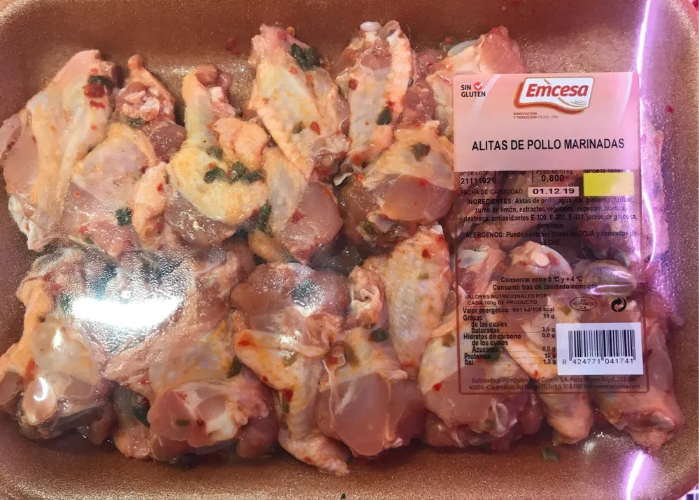 Alitas de pollo marinadas