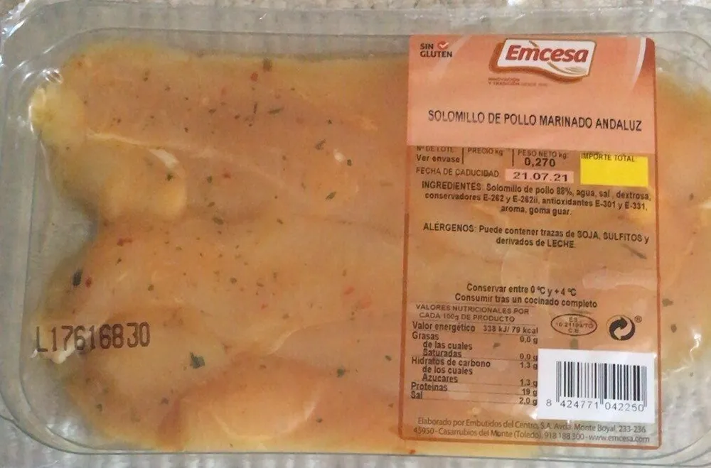 Solomillo de pollo marinado andaluz