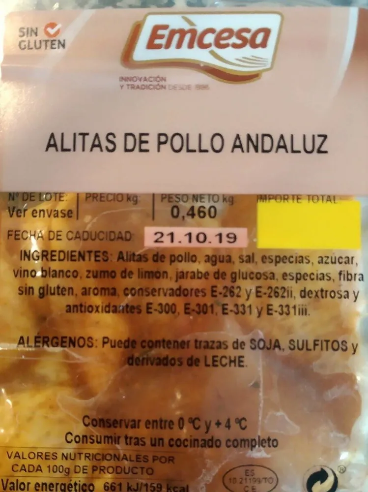 Alitas de pollo andaluz