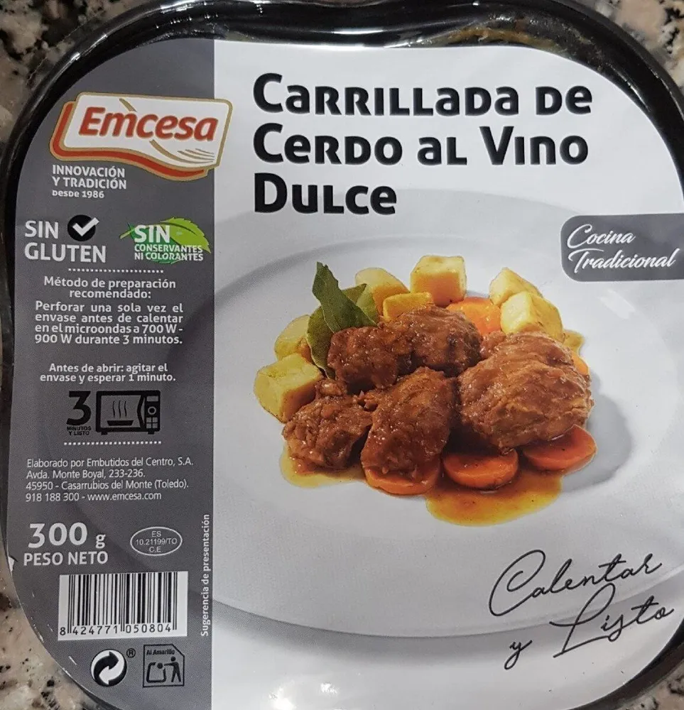 Carrillada de cerdo al vino dulce