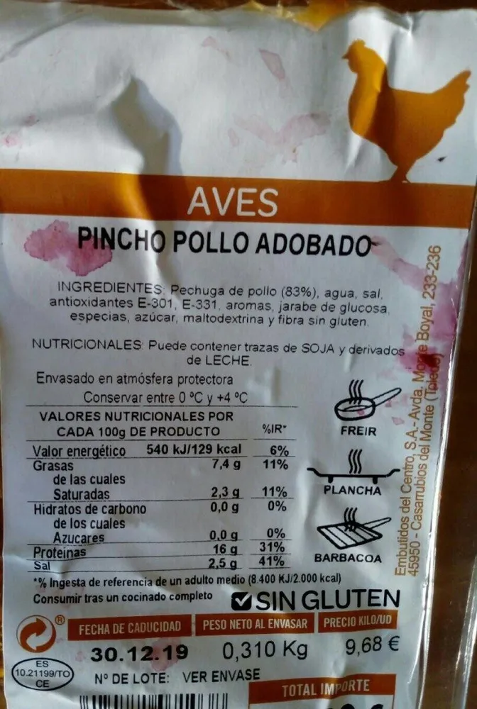 Pincho Pollo Adobado