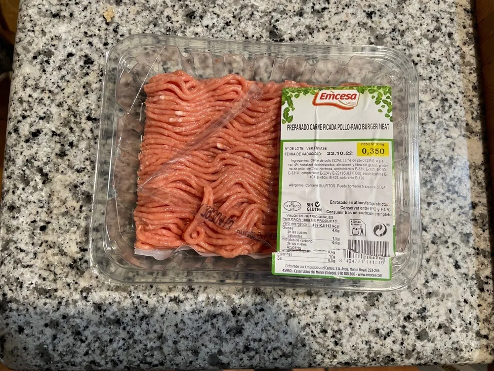 Preparado carne picada pollo-pavo