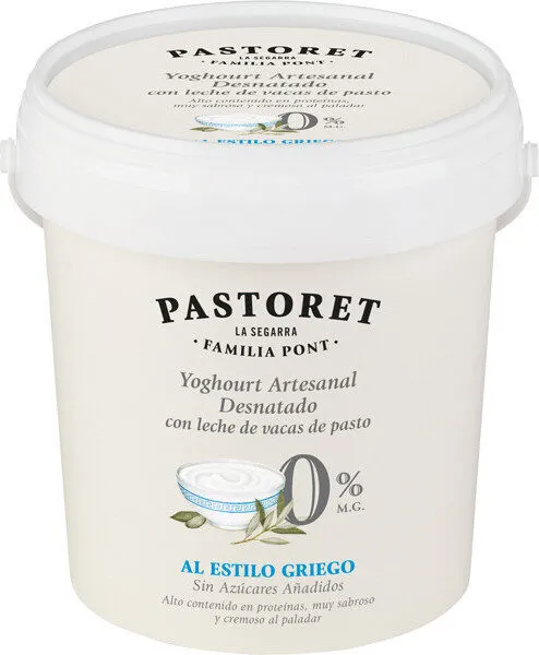 Yogur griego artesanal natural desnatado m.g.