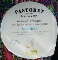 Yogur artesanal natural