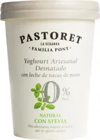 Yoghourt Artesanal Desnatado con leche de vacas de pasto 0% M.G. Natural con stevia
