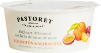 Yogur artesanal cremoso con melocotón y maracuyá sin gluten