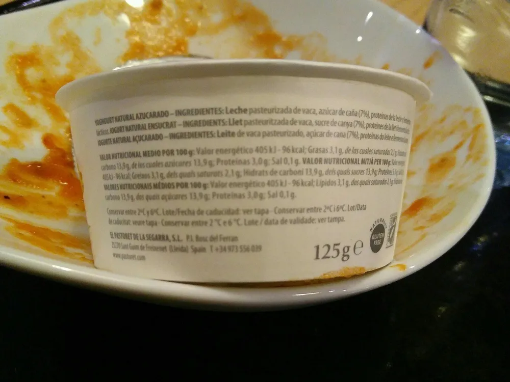 Iogurt natural ensucrat