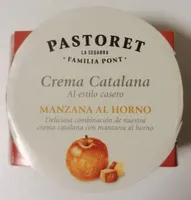 Crema catalana al estilo casero con manzana al horno