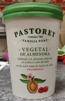 Vegetal de almendra con frambuesa