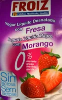 Yogur líquido sin lactosa desnatado con fresa