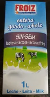 Leche entera sin lactosa