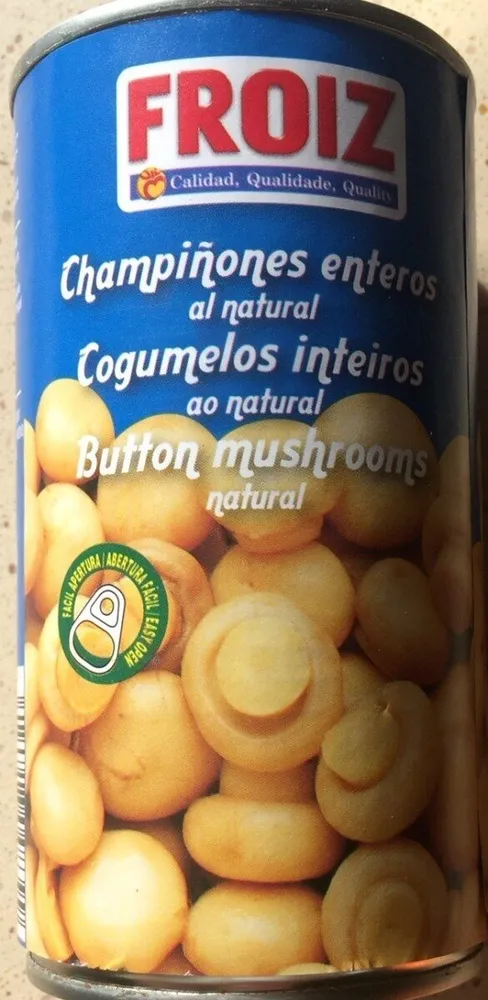 Champiñones enteros al natural