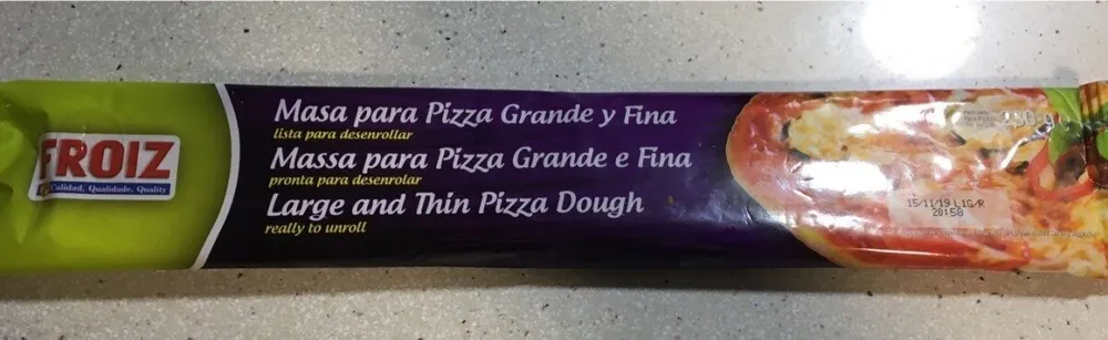 Masa para pizza grande y fina