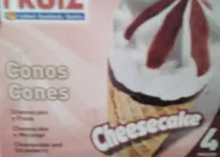 Conos cheesecake y fresa