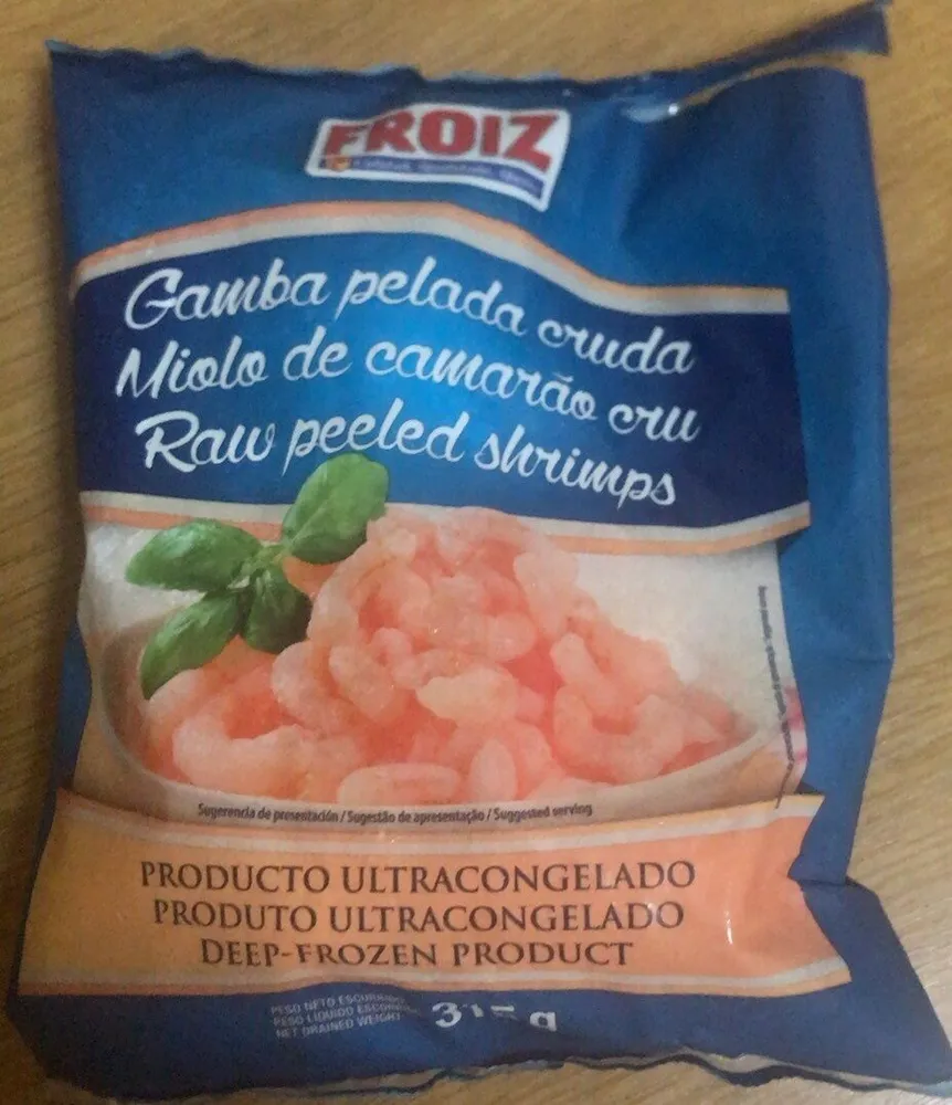 Gamba pelada cruda