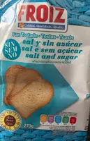 Pan tostado sin sal y sin azúcar