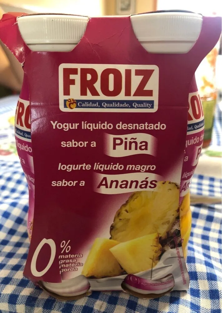 Yogur liquido desnatado sabor a Piña