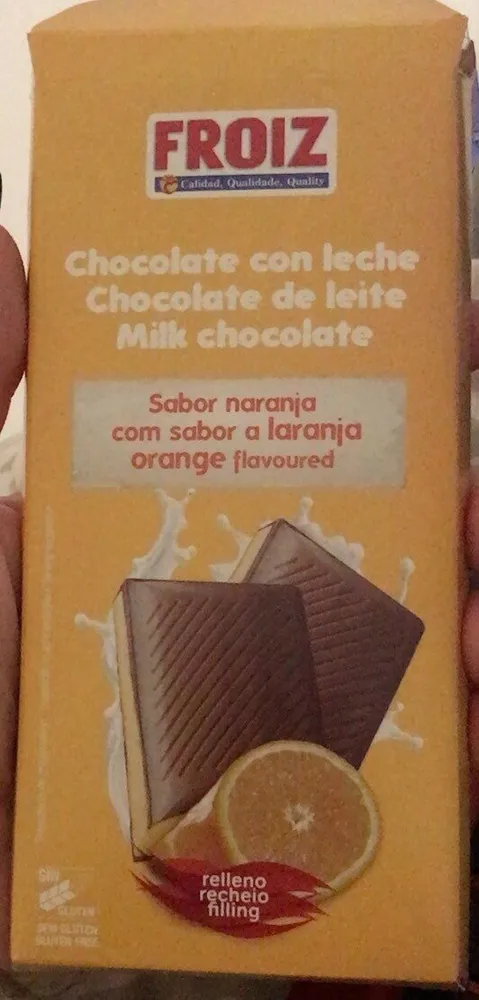 Chocolate con leche sabor naranja