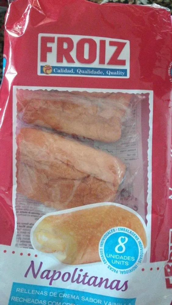 Napolitanas de crema sabor vainilla