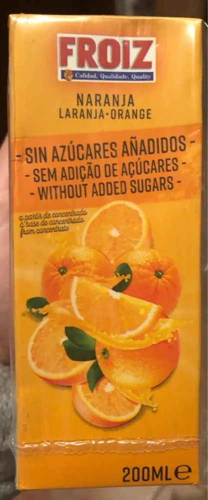Zumo de naranja sin azucar