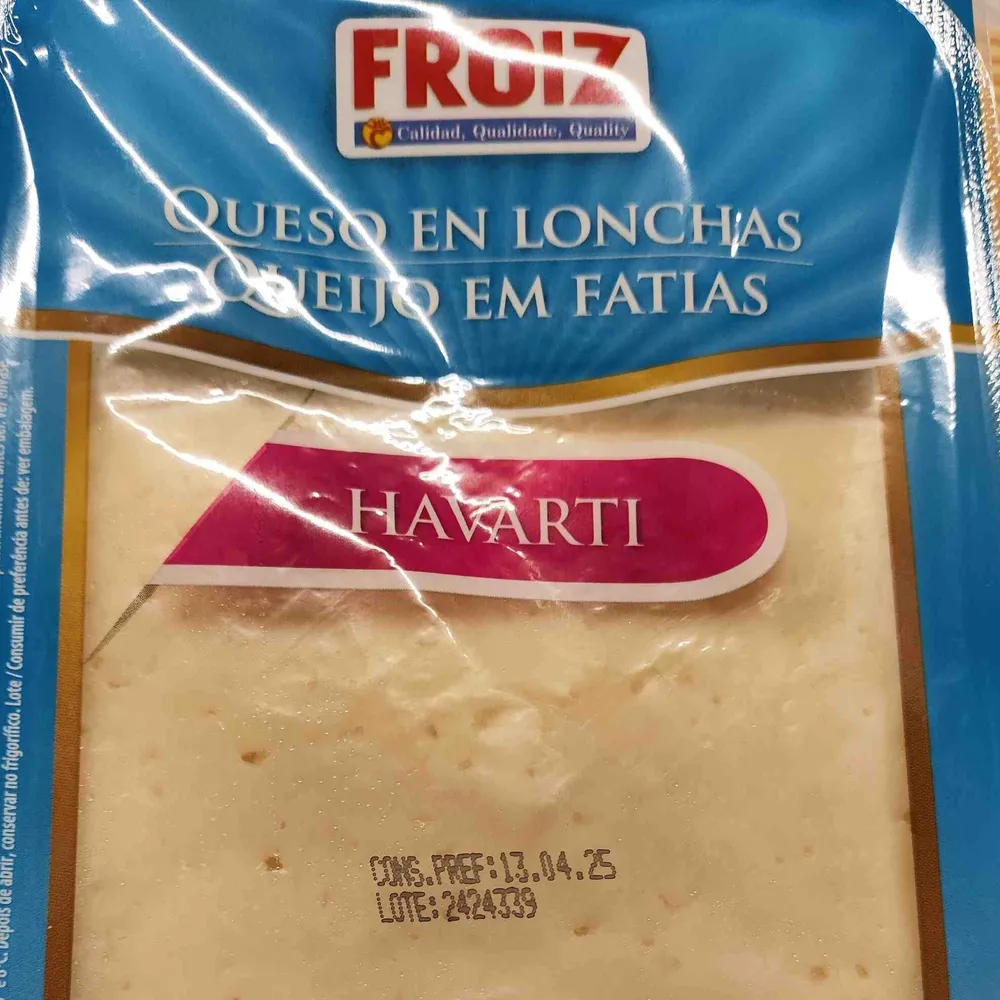 Queso en lonchas havarti