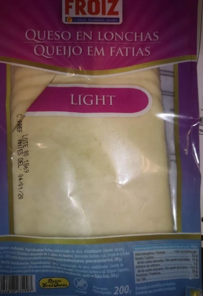 Queso en lonchas light