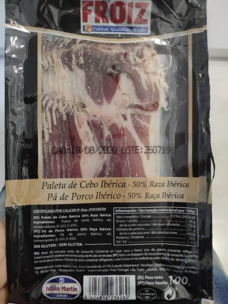 Paleta de cebo iberica