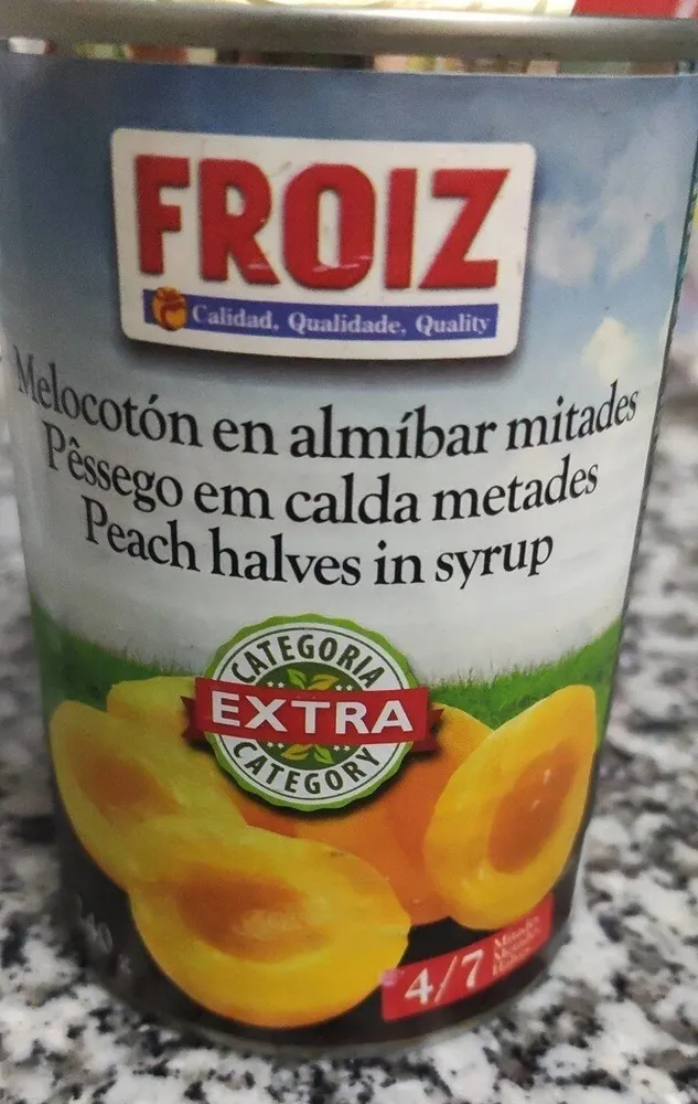 Melocotón en almíbar mitades