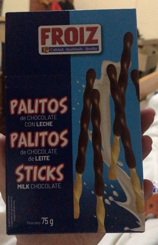 Palitos de chocolate con leche