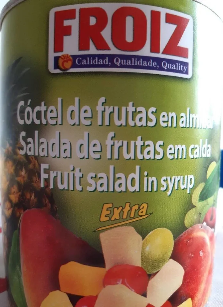 cóctel de frutas en almíbar