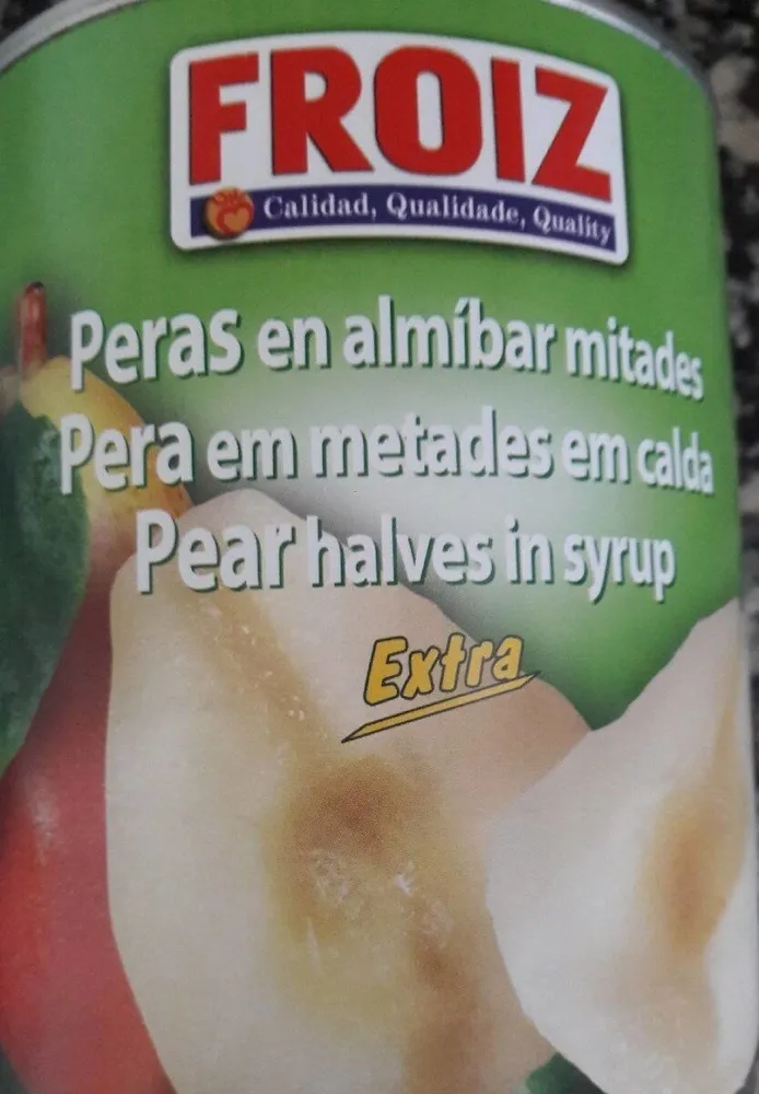Peras en almibar mitades