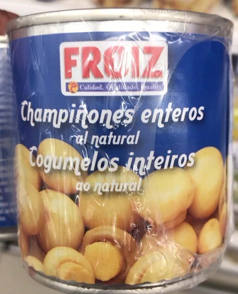 Champiñones enteros al natural