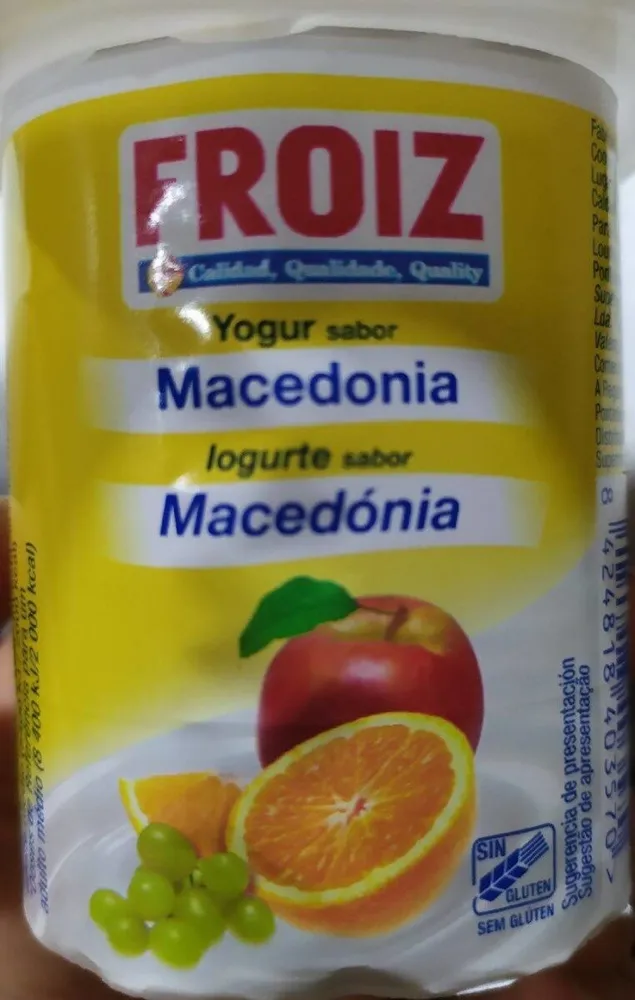 Yogur sabor macedonia