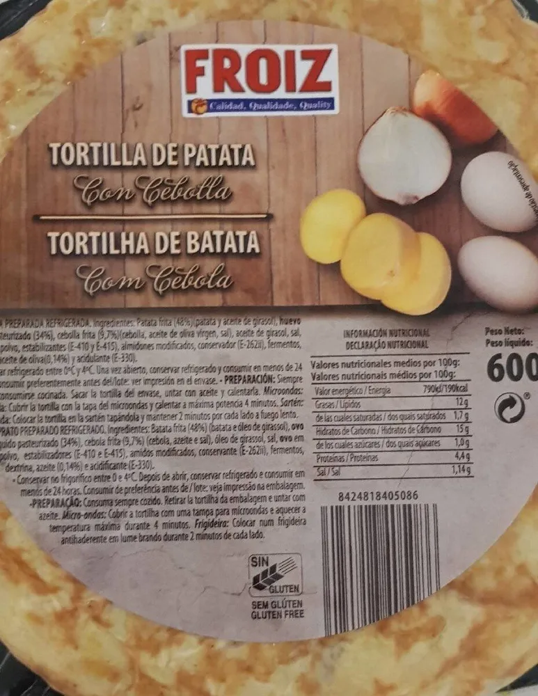 Tortilla de Patata y Cebolla