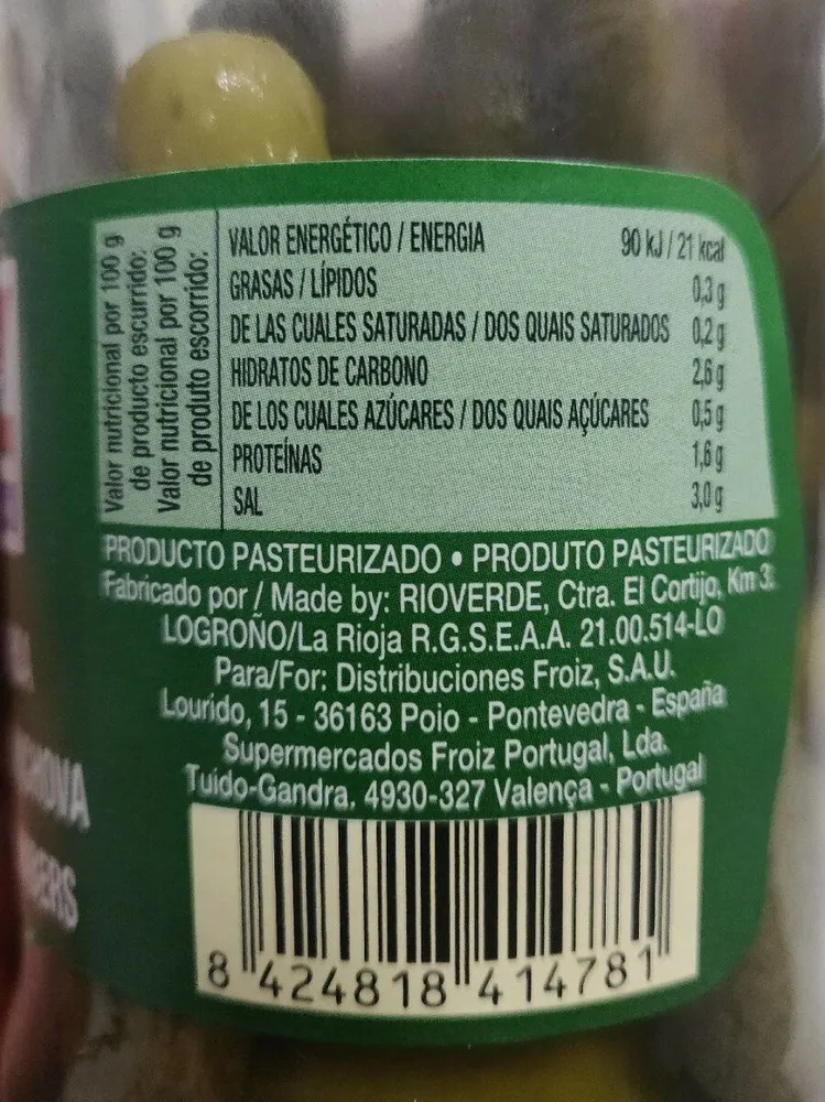 Pepinillos sabor anchoa