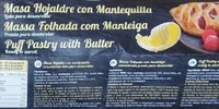 Masa hojaldre con mantequilla
