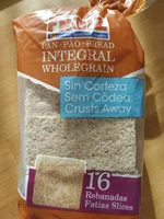 Pan integral sin corteza