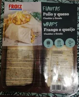 Flautas pollo y queso cheddar y gouda