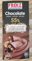 Chocolate extrafino 55% con avellanas enteras 25%