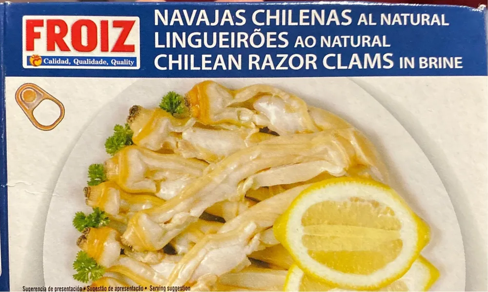 Navajas chilenas al natural