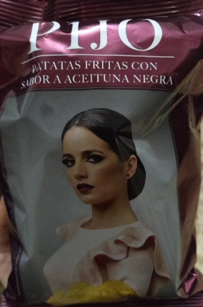 Patatas fritas pijo sabor aceituna negra