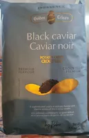 Black caviar potato crisps