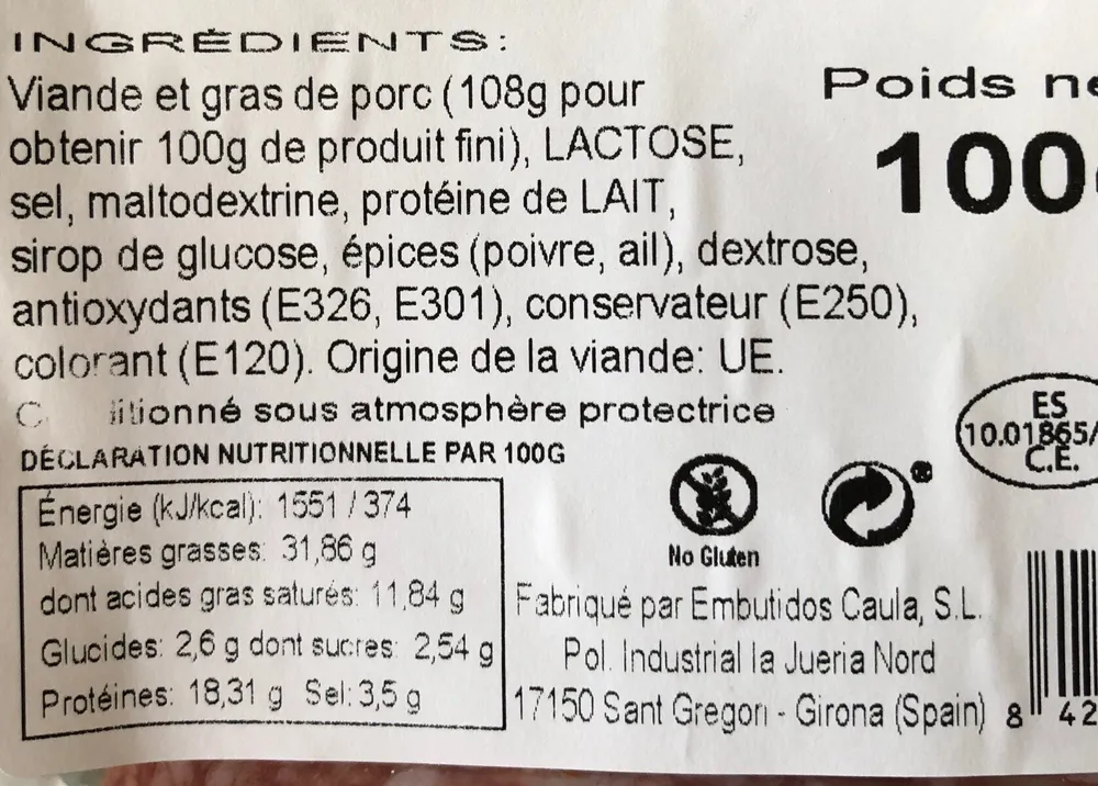 Salchichon  chiffonade